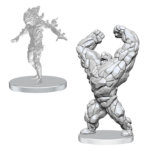 Pathfinder: Deepcuts Unpainted Miniatures - W27 Living Landslide & Living Wildfire
