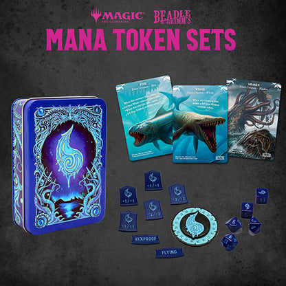 Beadle & Grimm Metal Mana Token Set for Magic: The Gathering, collectible card supplies with detailed metal tokens.