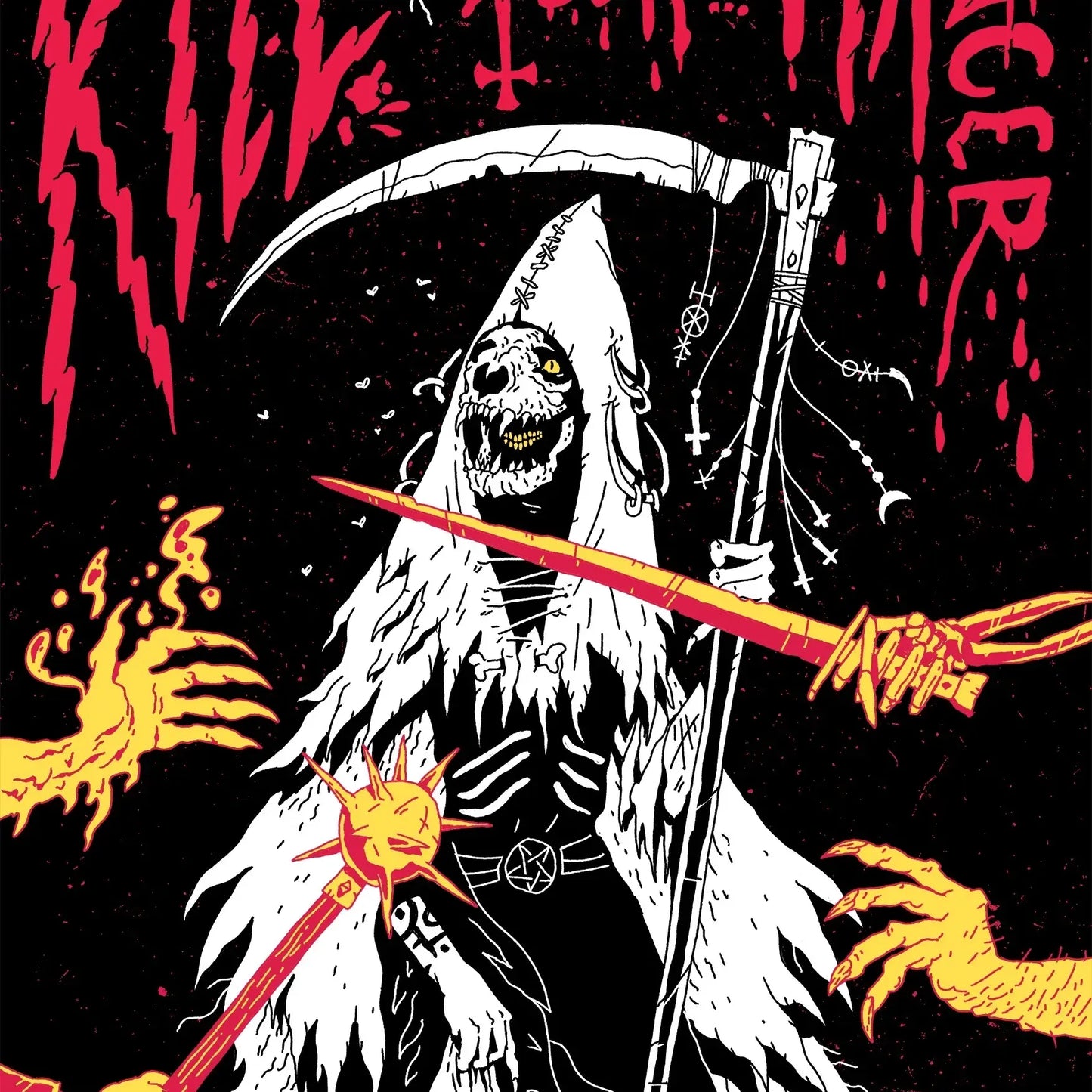 Kill Your Necromancer RPG book by Studio 2 Publishing featuring dark fantasy artwork and gritty Mork Borg RPG design.