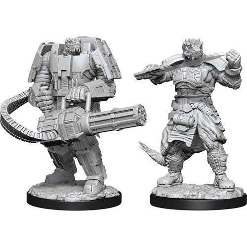 Starfinder Battles: Deep Cuts Unpainted Minis - W1 Vesk Soldier