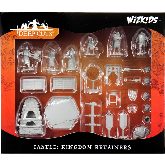 D&D: Wizkids Deep Cuts Unpainted Miniatures - W12 Castle Kingdom Retainers