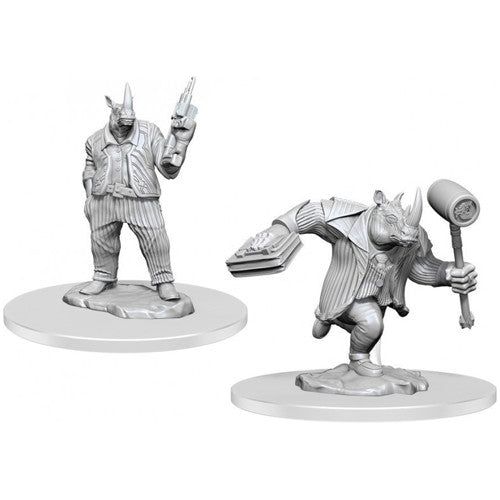 MTG: Unpainted Miniatures - W06 Freelance Muscle & Rhox Pummeler