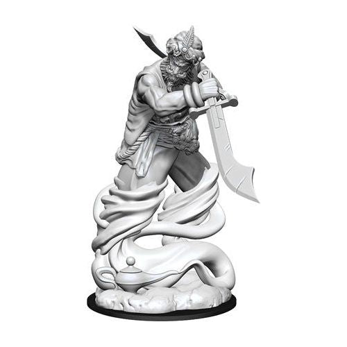 Unpainted D&D Nolzur's Marvelous Miniatures Wizkids W13 Djinni figure for tabletop gaming and miniature collection.