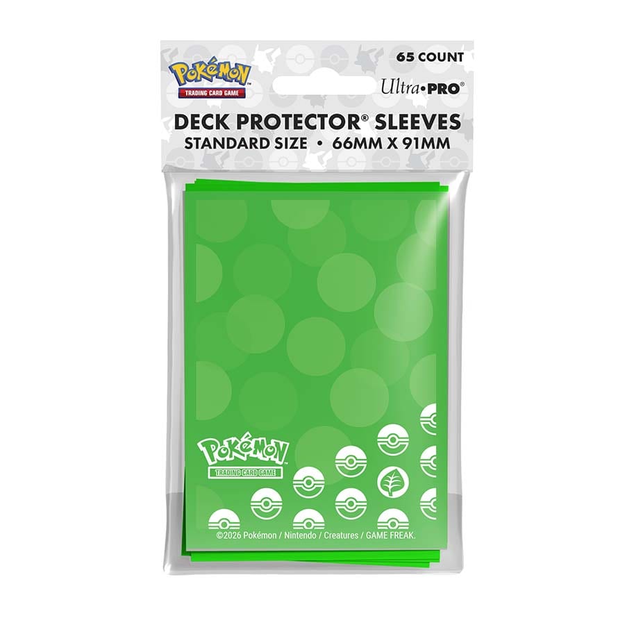 Pokemon energy sleeves by Ultra Pro International, 65-pack, featuring colorful Pokémon-themed card sleeves for trading card protection.