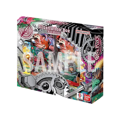 Bandai One Piece Illustration Box Vol 8 trading cards display colorful character illustrations from the popular anime series.