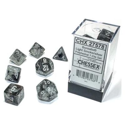 Borealis® Polyhedral Light Smoke/Silver Luminary™ 7-Die Set