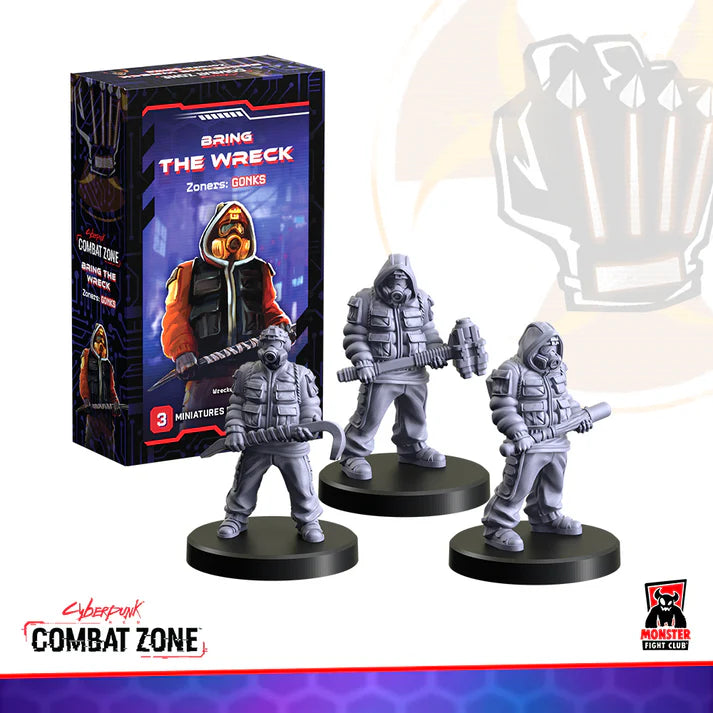 Monster Fight Club Combat Zone Bring the Wreck Zoners Gonks action figure with detailed design and vibrant colors.