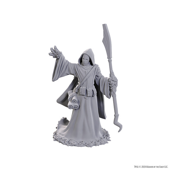 Unpainted D&D Nolzur's Marvelous Miniature of Wizkids Star Spawn Larva Mage with detailed sculpt and base for tabletop gaming.