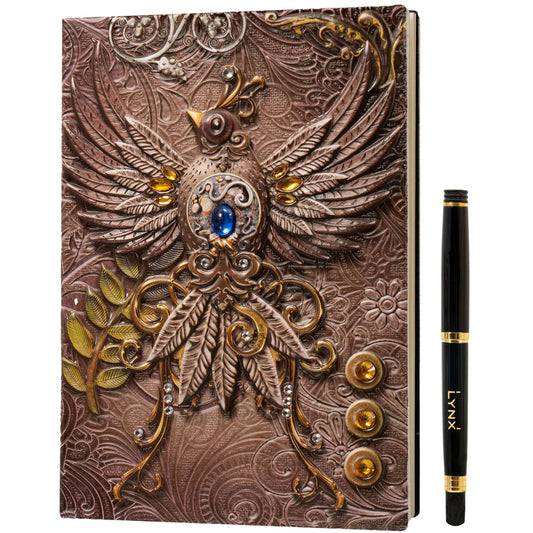 3D Faux-Leather Notebook/Journal - Pink Phoenix - TCB Games & Collectibles