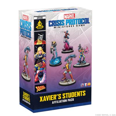 Marvel Crisis Protocol Xavier's Students miniatures by Atomic Mass, featuring detailed figures of young mutants in dynamic poses.