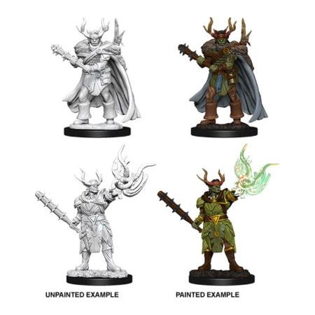 Pathfinder: Deep Cuts Unpainted Miniatures - W10 Male Half Orc Druid