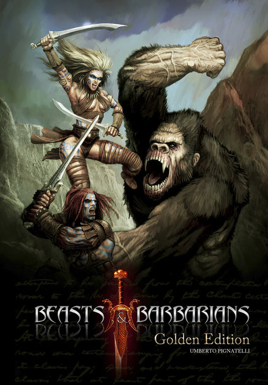 Beasts & Barbarians: Golden Edition RPG book by Studio 2 Publishing featuring fantasy artwork on the cover.