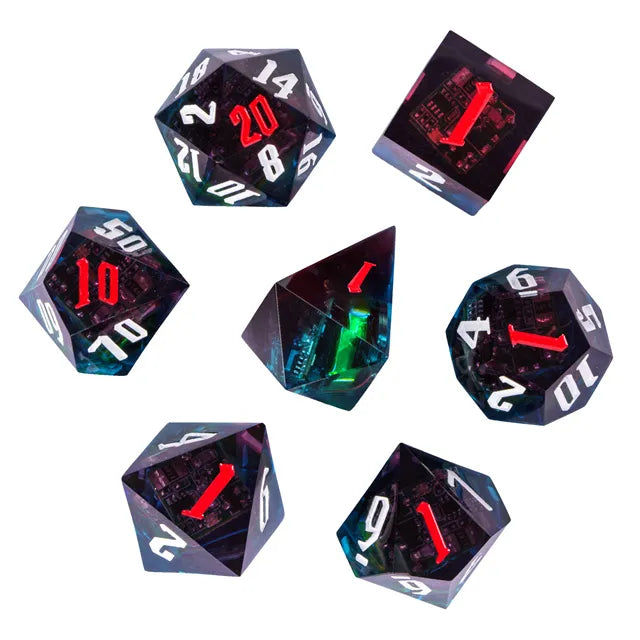 LED Dice Set w/ Charging Station and Charging Cord