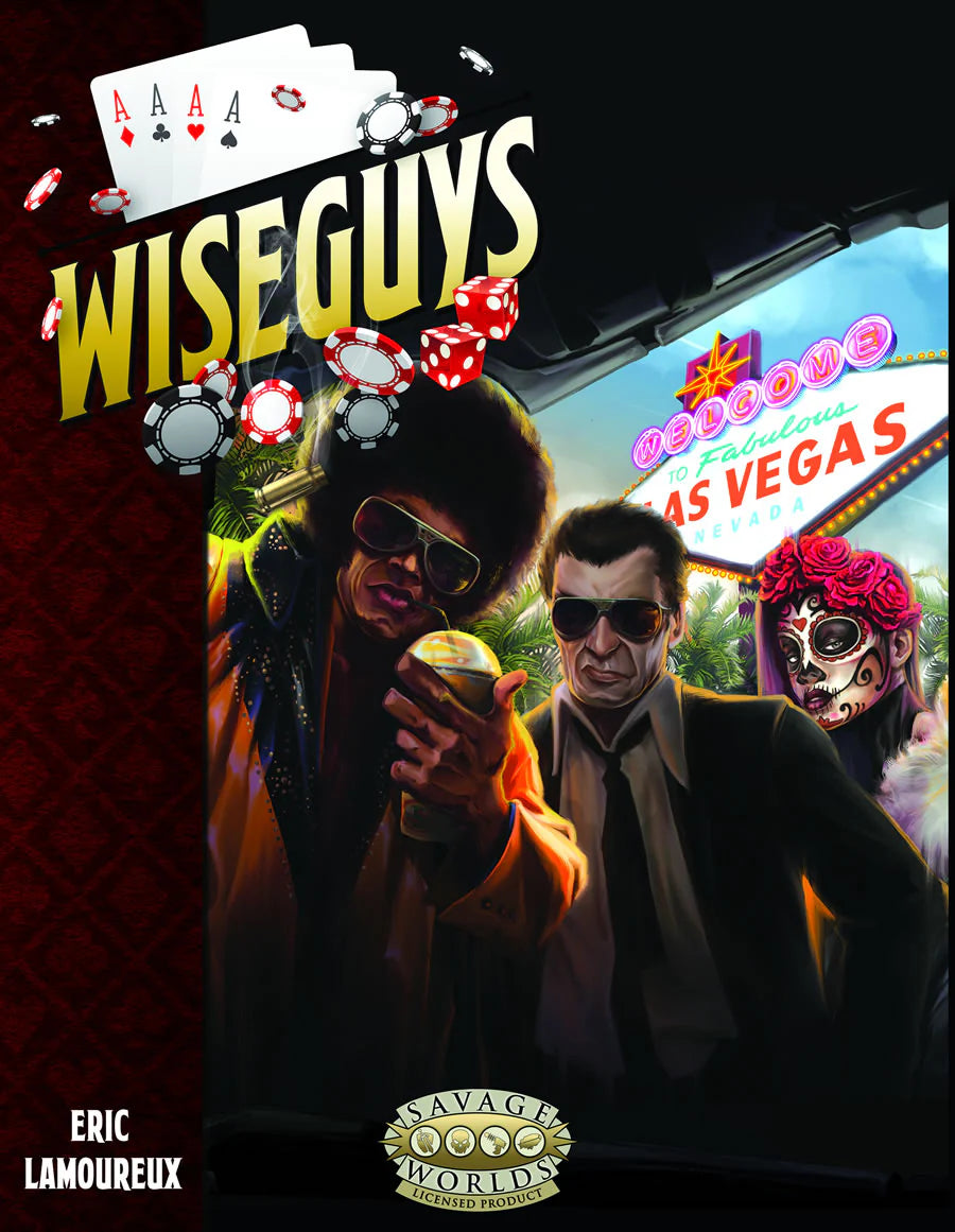 Cover image of "Wiseguys: The Savage Guide to Organized Crime" RPG book by Studio 2 Publishing, showcasing the book's artwork.