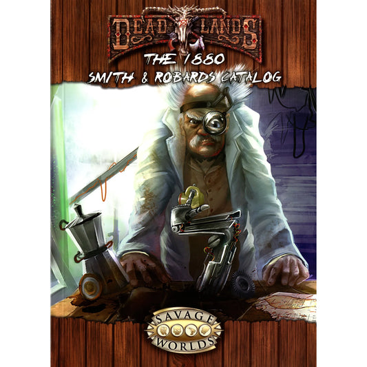 Studio 2 Publishing Deadlands Reloaded 1880 Smith & Robards Catalog RPG book cover featuring vintage design and detailed text layout.