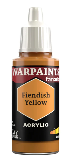 THE ARMY PAINTER: WARPAINTS FANATIC: ACRYLIC: FIENDISH YELLOW (18ml)