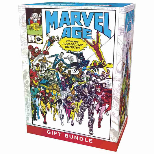 Marvel Super Heroes gift bundle for MTG by Wizards of the Coast, featuring card packs and themed artwork, preordered for July 2026.