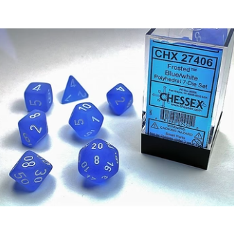Frosted Blue/White 7-Die Set