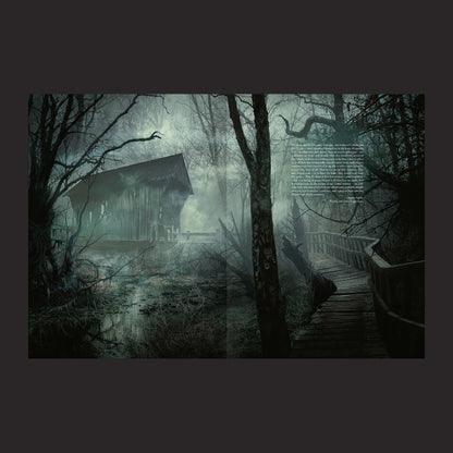 Illustrated copy of The Call of Cthulhu: The Dunwich Horror book by Free League Publishing, featuring artwork by Baranger.