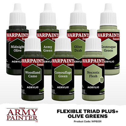 Warpaint Fanatic: Flexible Triad PLUS+ Set- Olive Greens