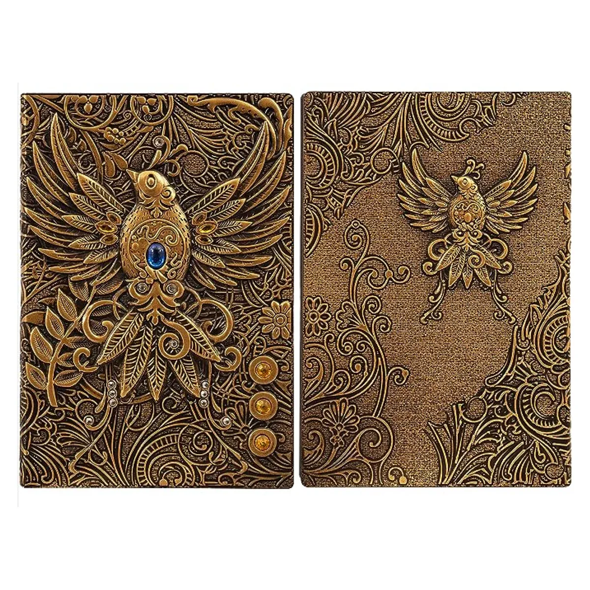 3D Faux-Leather Notebook/Journal - Gold Phoenix - TCB Games & Collectibles