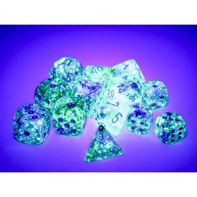 Nebula® Polyhedral Oceanic/Gold Luminary™ 7-Die Set