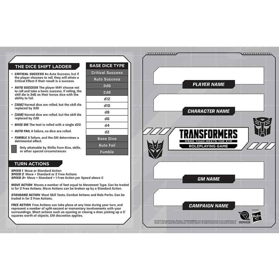 Transformers: Expanded Character Sheet Journal