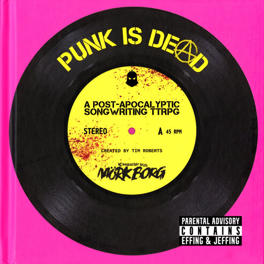 Punk is Dead: A Post-Apocalyptic Songwriting RPG book by Studio 2 Publishing, featuring dystopian artwork on the cover.