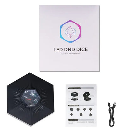 LED Dice Set w/ Charging Station and Charging Cord