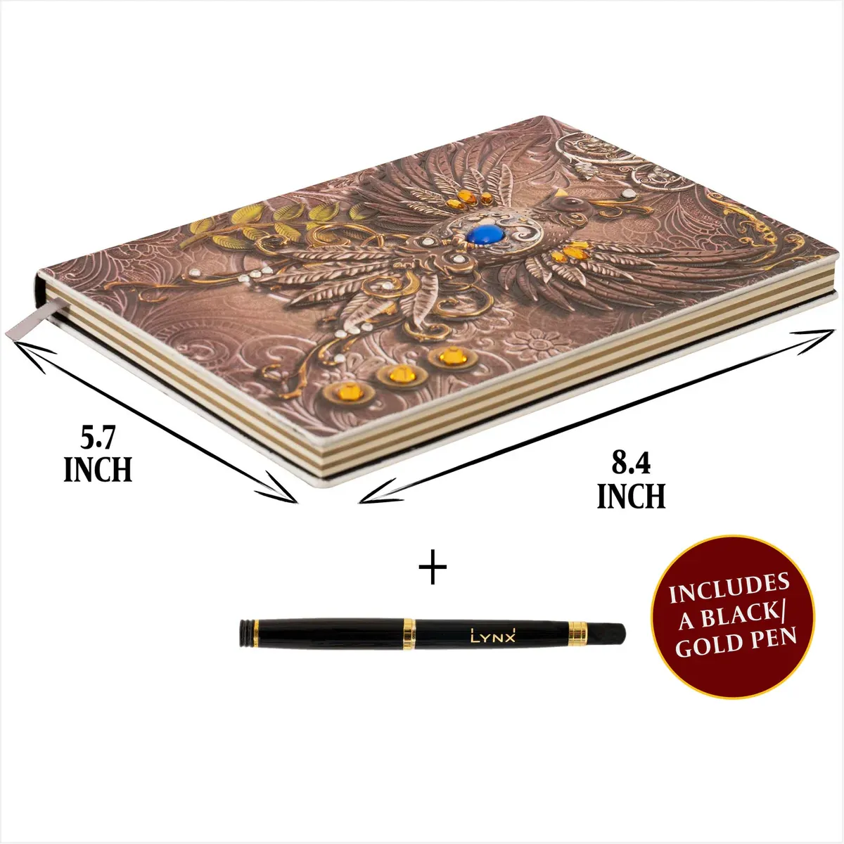 3D Faux-Leather Notebook/Journal - Pink Phoenix - TCB Games & Collectibles