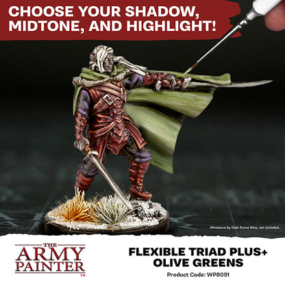 Warpaint Fanatic: Flexible Triad PLUS+ Set- Olive Greens