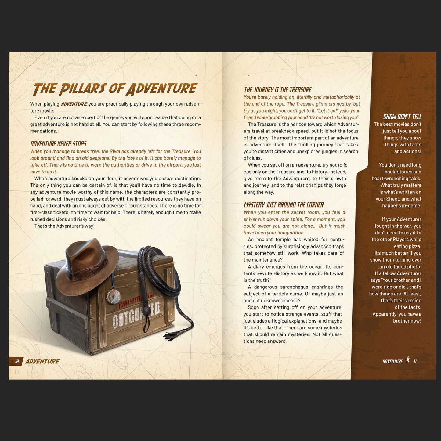 Outgunned RPG Adventure Core Rulebook by Free League Publishing showing a detailed cover with artwork and game title.