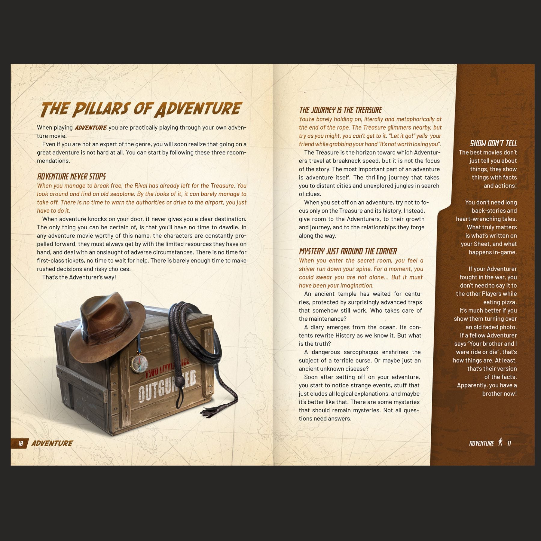 Outgunned RPG Adventure Core Rulebook by Free League Publishing showing a detailed cover with artwork and game title.