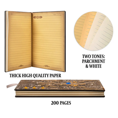 3D Faux-Leather Notebook/Journal - Gold Phoenix - TCB Games & Collectibles