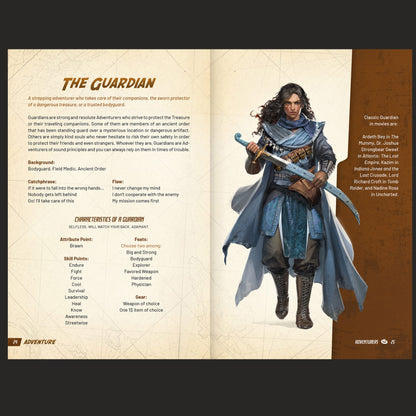 Outgunned RPG Adventure Core Rulebook by Free League Publishing, featuring cover art with fantasy characters and game title.