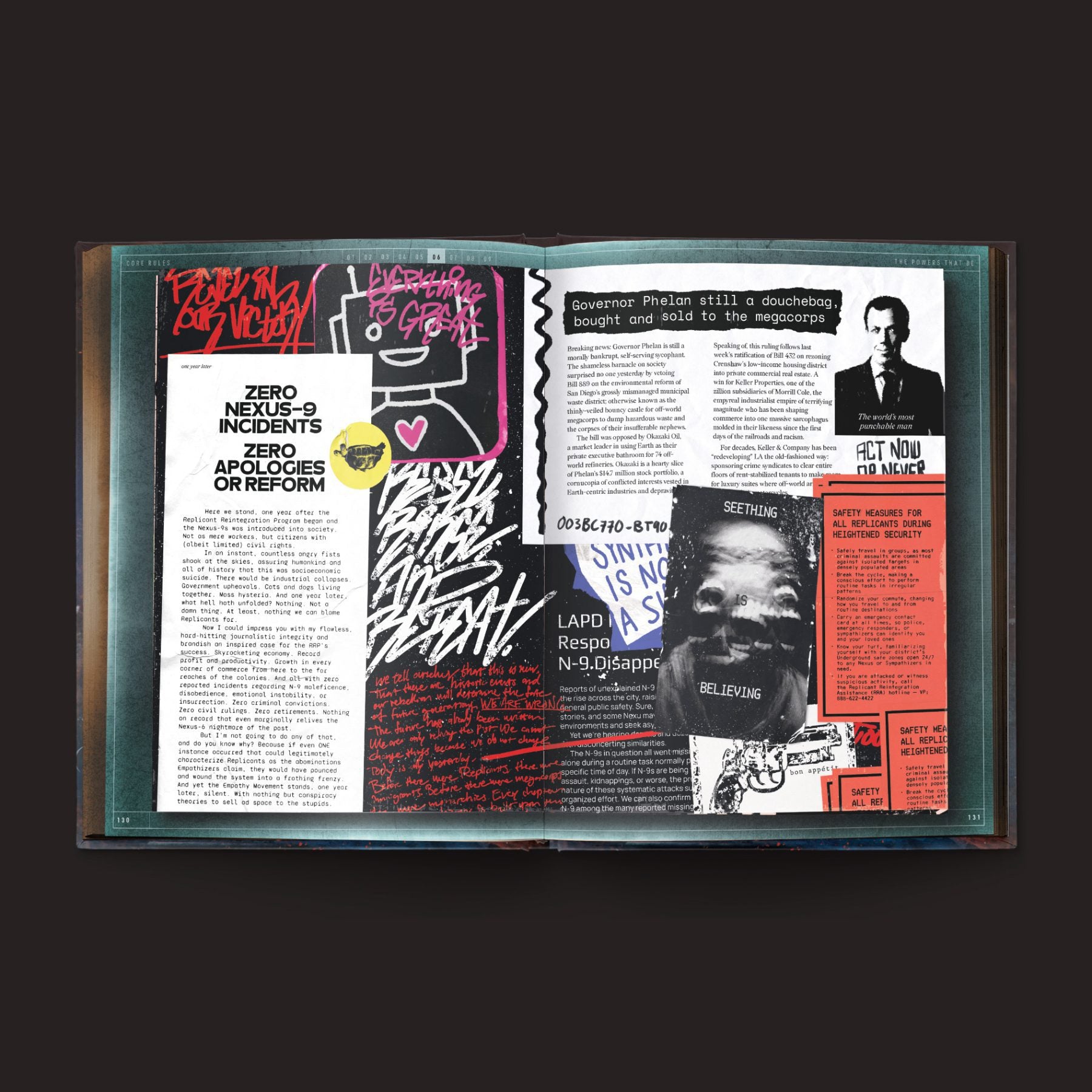 Blade Runner RPG Replicant Rebellion book by Free League Publishing showing cover art with futuristic cityscape and characters.