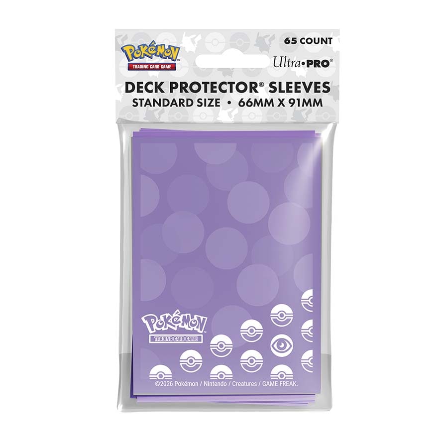 Set of five Pokemon energy sleeves by Ultra Pro International, featuring colorful Pokémon designs for trading card protection.