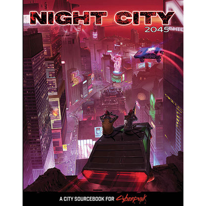 Cyberpunk Red: Night City 2045 RPG book by TCB Games & Collectibles, featuring futuristic cityscape cover art.