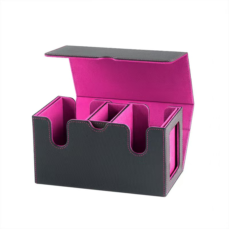 TCB Double Deck Box for card storage, TCB Games & Collectibles card supplies, with two compartments for organizing trading cards.