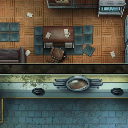 Fallout Roleplaying Game Map Pack 1 Vault by Modiphius showing detailed vault interior and layout illustrations.