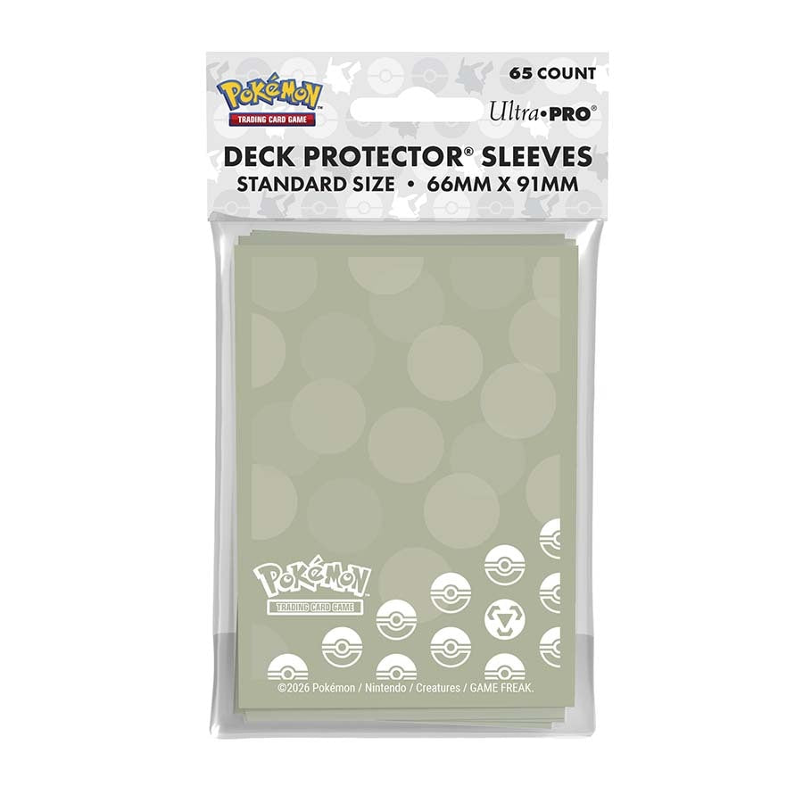 Ultra Pro Pokémon energy sleeves in a pack of 65, featuring colorful Pokémon-themed card protectors for trading card games.