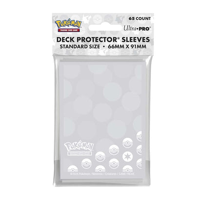 Ultra Pro Pokémon energy sleeves featuring vibrant Pokémon designs, 65 per pack, for protecting trading card game energy cards.