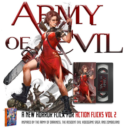 Outgunned RPG Action Flicks Volume 2 book by Free League Publishing featuring cover art with action-themed illustrations.
