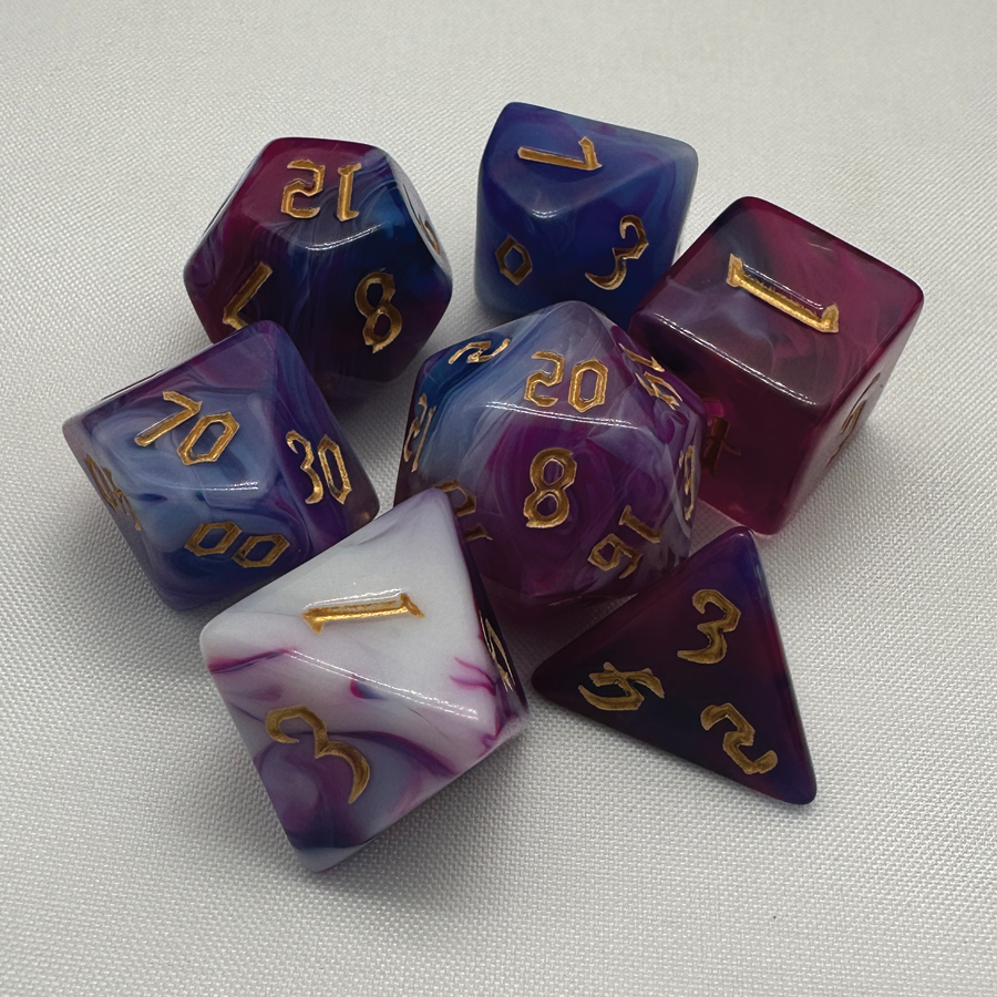 TCB 7-Piece Acrylic Dice Sets 1/2