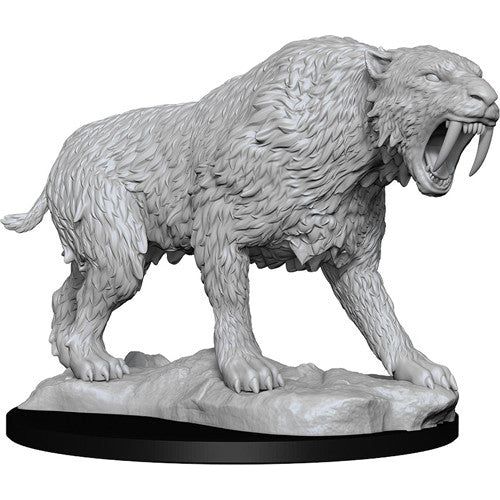 D&D: Wizkids Deep Cuts Unpainted Miniatures - W14 Saber-Toothed Tiger