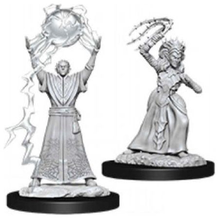 D&D: Nolzur's Marvelous Unpainted Miniatures - W12 Drow Mage & Drow Priestess - TCB Games & Collectibles