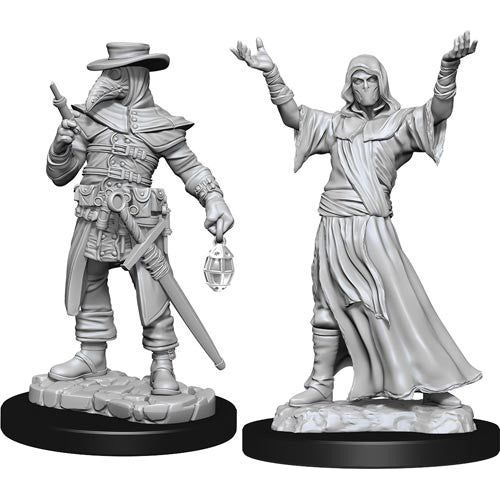 D&D: Wizkids Deep Cuts Unpainted Miniatures - W15 Plague Doctor & Cultist