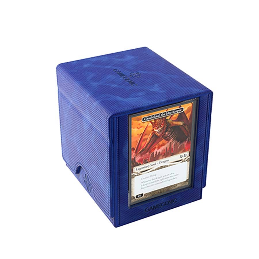 Gamegenic Sidekick Pro 100+ XL Deck Boxes in various colors, showcasing durable design and spacious storage for card games.