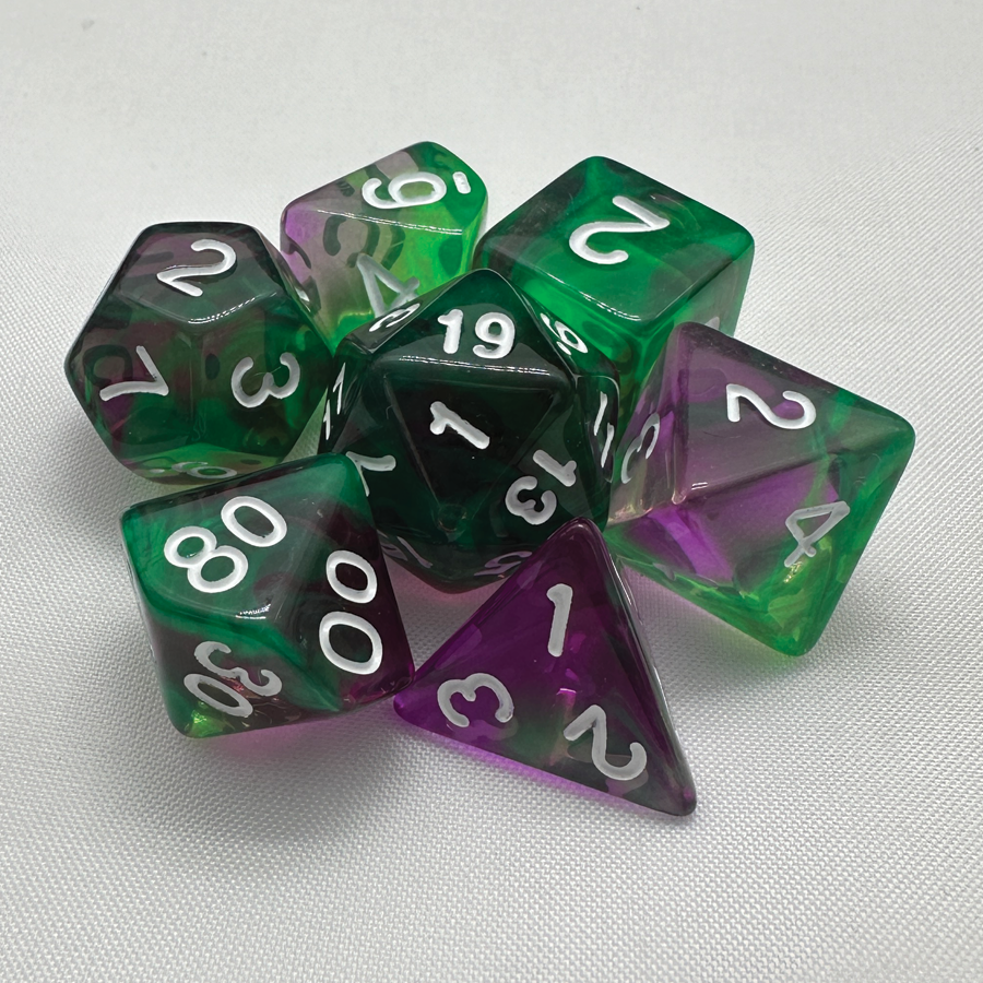 TCB 7-Piece Acrylic Dice Sets 1/2