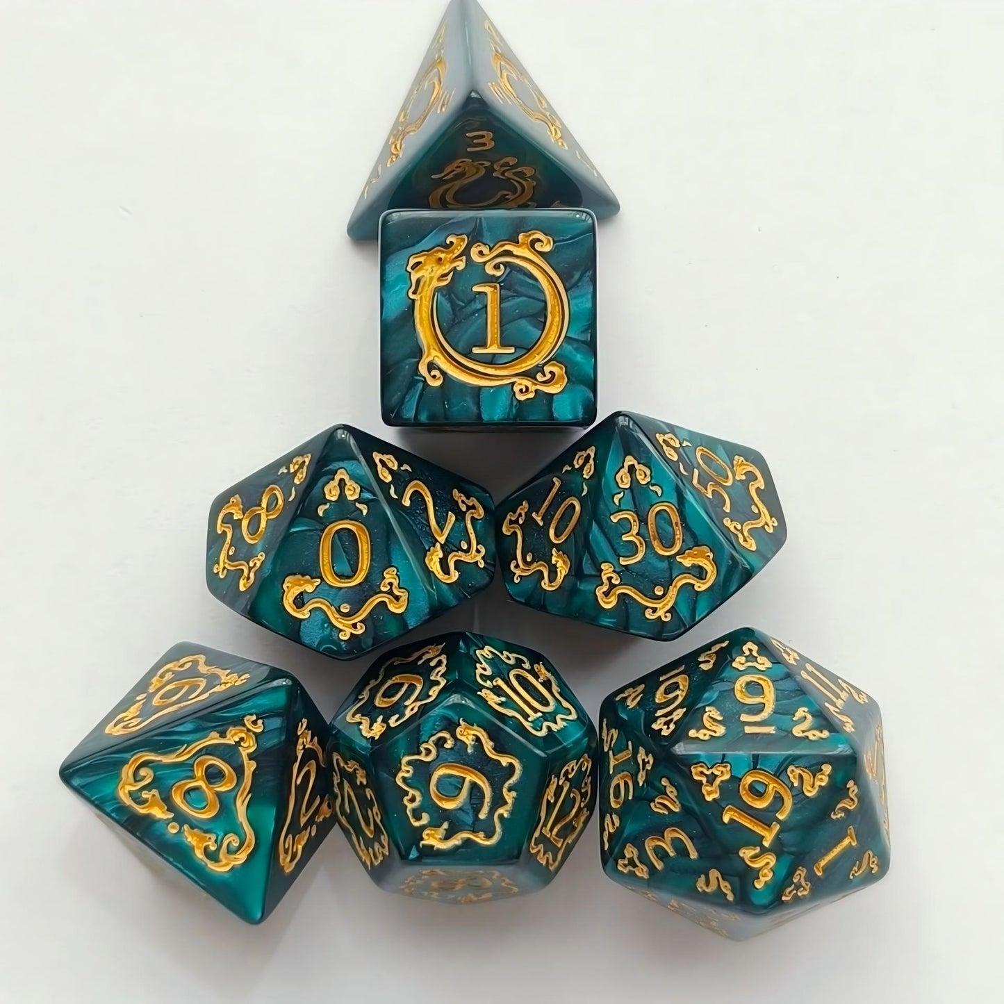TCB 7-Piece Acrylic/Resin Dice Sets 2/2